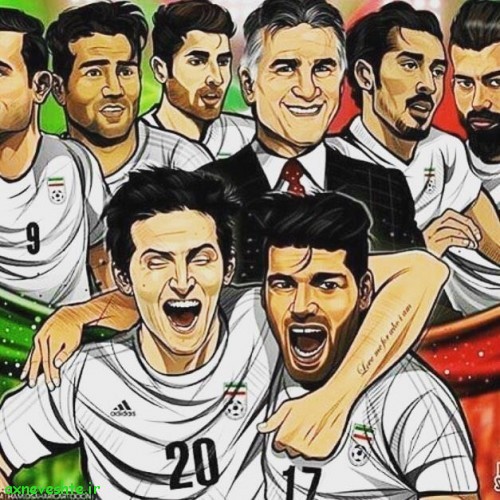 عکس نوشته پروفایل بازی فوتبال ایران و مراکش